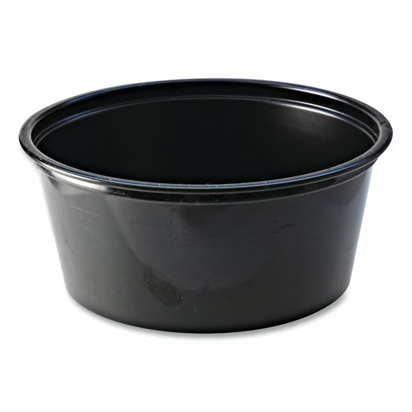 Portion Cups, 3.25 oz, Black, 2500PK, Fabri-Kal, Mfr#: 9505144
